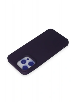 Newface iPhone 15 Pro Max Kılıf Nano içi Kadife Silikon - Mor