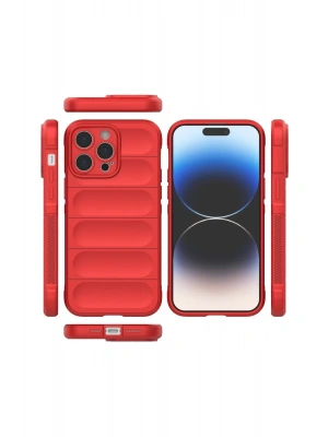 Newface iPhone 15 Pro Max Kılıf Optimum Silikon - Kırmızı