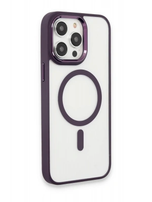Newface iPhone 15 Pro Max Kılıf Room Magneticsafe Silikon - Derin Mor