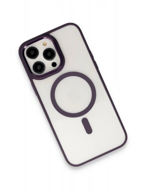 Newface iPhone 15 Pro Max Kılıf Room Magneticsafe Silikon - Derin Mor