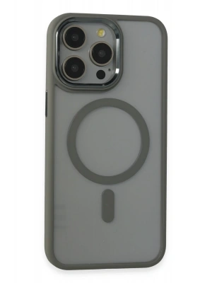 Newface iPhone 15 Pro Max Kılıf Room Magneticsafe Silikon - Gri