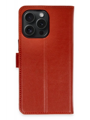 Newface iPhone 15 Pro Max Kılıf Trend S Plus Kapaklı Kılıf - Kırmızı