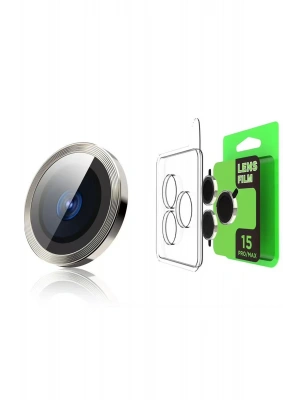 Newface iPhone 15 Pro Max Raze Metal Kamera Lens - Lacivert