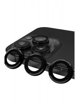 Newface iPhone 15 Pro Max Raze Metal Kamera Lens - Siyah