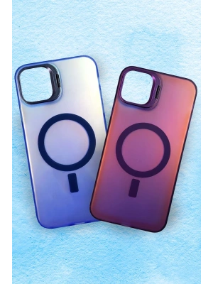 Newface iPhone 15 Pro Primera Magsafe Standlı Kapak - Lacivert