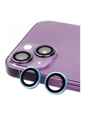 Newface iPhone 15 Raze Metal Kamera Lens - Mavi