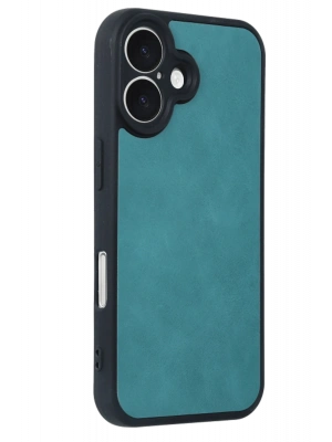 Newface iPhone 16 Kılıf Aras Deri Kapak - Açık Yeşil