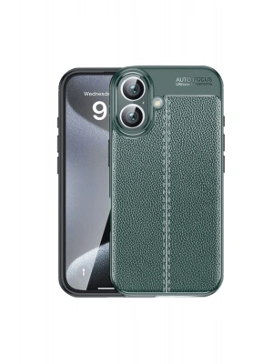 Newface iPhone 16 Kılıf Auto Focus Kapak - Koyu Yeşil