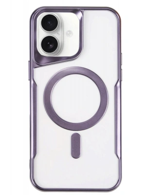 Newface iPhone 16 Kılıf Boyi Magsafe Silikon Kapak - Derin Mor