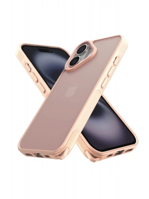 Newface iPhone 16 Kılıf Elegant Kapak - Pudra