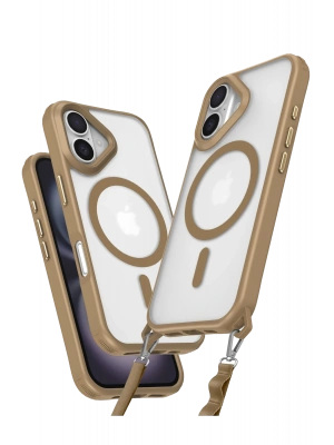 Newface iPhone 16 Kılıf Enka Magsafe Silikon Kılıf - Desert