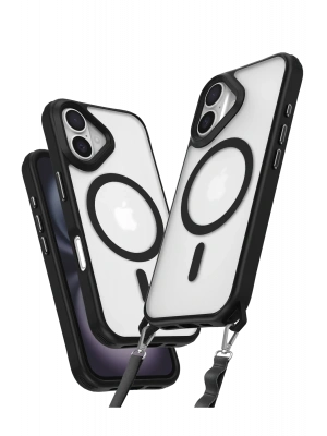 Newface iPhone 16 Kılıf Enka Magsafe Silikon Kılıf - Siyah