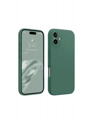 Newface iPhone 16 Kılıf First Silikon - Koyu Yeşil