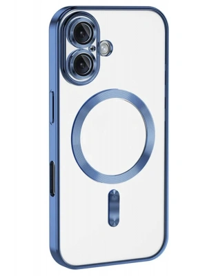 Newface iPhone 16 Kılıf Kross Magneticsafe Kapak - Mavi