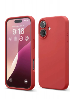 Newface iPhone 16 Kılıf Nano içi Kadife Silikon - Kırmızı