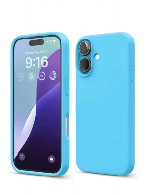 Newface iPhone 16 Kılıf Nano içi Kadife Silikon - Mavi