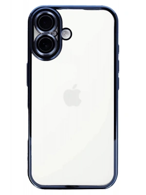 Newface iPhone 16 Kılıf Razer Lensli Silikon - Lacivert