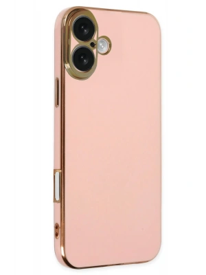 Newface iPhone 16 Kılıf Volet Silikon - Pembe