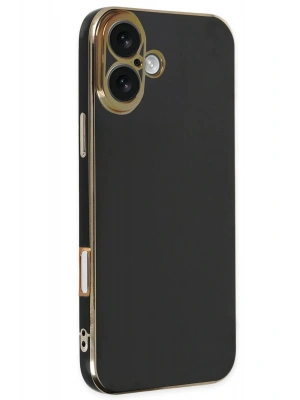 Newface iPhone 16 Kılıf Volet Silikon - Siyah