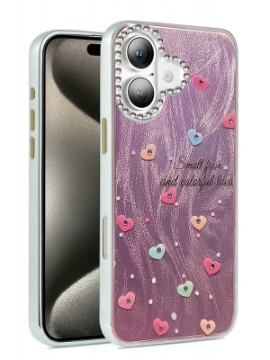 Newface iPhone 16 Plus Kılıf Blade Aynalı Desenli Kapak - Desen 8