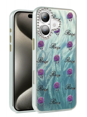 Newface iPhone 16 Plus Kılıf Blade Aynalı Desenli Kapak - Desen 9