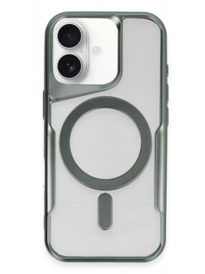 Newface iPhone 16 Plus Kılıf Boyi Magsafe Silikon Kapak - Yeşil