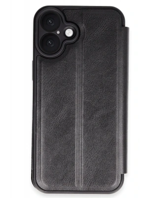 Newface iPhone 16 Plus Kılıf Flip Cover - Siyah