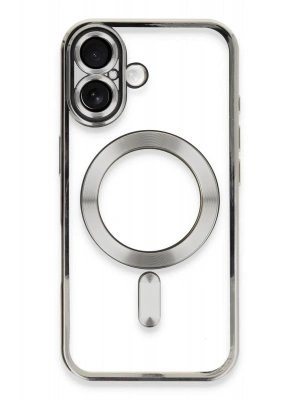 Newface iPhone 16 Plus Kılıf Kross Magneticsafe Kapak - Gümüş