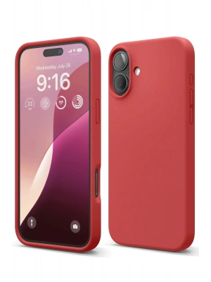 Newface iPhone 16 Plus Kılıf Nano içi Kadife Silikon - Kırmızı