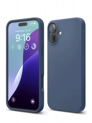 Newface iPhone 16 Plus Kılıf Nano içi Kadife Silikon - Lacivert