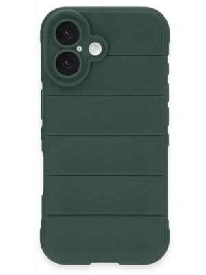 Newface iPhone 16 Plus Kılıf Optimum Silikon - Koyu Yeşil