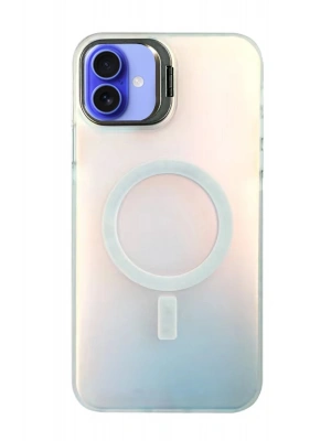 Newface iPhone 16 Plus Kılıf Primera Magsafe Standlı Kapak - Beyaz