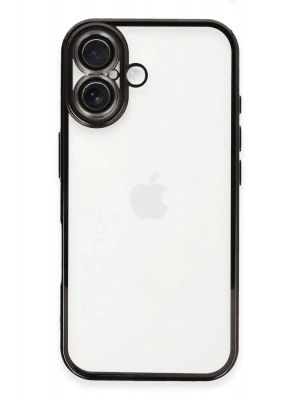 Newface iPhone 16 Plus Kılıf Razer Lensli Silikon - Siyah