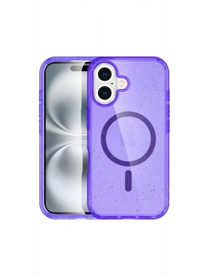 Newface iPhone 16 Plus Kılıf Star Magsafe Kapak - Mor