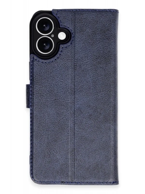 Newface iPhone 16 Plus Kılıf Trend S Plus Kapaklı Kılıf - Lacivert