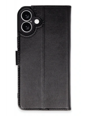 Newface iPhone 16 Plus Kılıf Trend S Plus Kapaklı Kılıf - Siyah