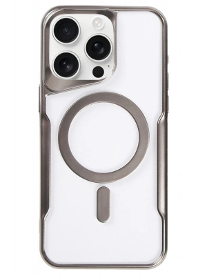 Newface iPhone 16 Pro Kılıf Boyi Magsafe Silikon Kapak - Titan Gri