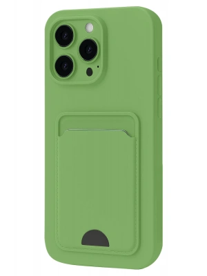 Newface iPhone 16 Pro Kılıf Kelvin Kartvizitli Silikon - Açık Yeşil