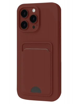 Newface iPhone 16 Pro Kılıf Kelvin Kartvizitli Silikon - Bordo