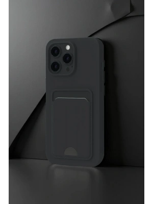 Newface iPhone 16 Pro Kılıf Kelvin Kartvizitli Silikon - Koyu Yeşil