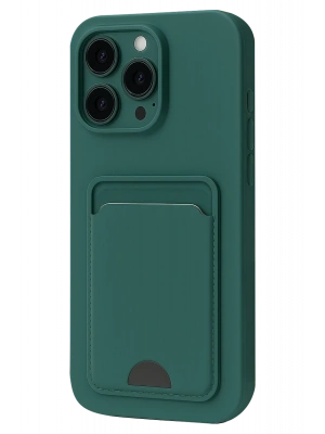 Newface iPhone 16 Pro Kılıf Kelvin Kartvizitli Silikon - Koyu Yeşil