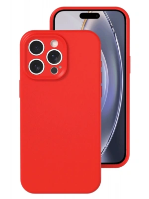 Newface iPhone 16 Pro Kılıf Nano içi Kadife Silikon - Kırmızı