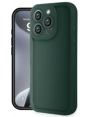 Newface iPhone 16 Pro Kılıf Viera Silikon - Koyu Yeşil