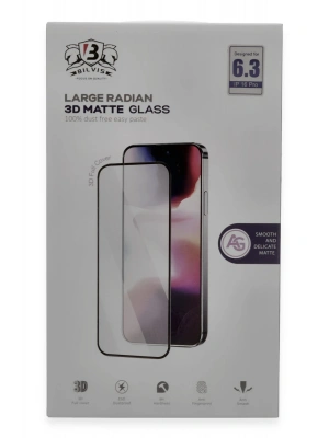Newface iPhone 16 Pro Max Bilvis 3D Mat Cam Ekran Koruyucu