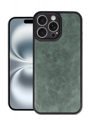 Newface iPhone 16 Pro Max Kılıf Aras Deri Kapak - Koyu Yeşil