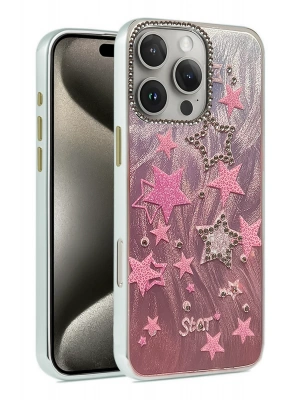 Newface iPhone 16 Pro Max Kılıf Blade Aynalı Desenli Kapak - Desen 7