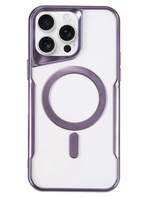 Newface iPhone 16 Pro Max Kılıf Boyi Magsafe Silikon Kapak - Derin Mor