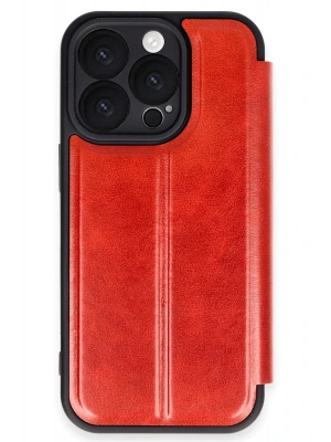 Newface iPhone 16 Pro Max Kılıf Flip Cover - Kırmızı