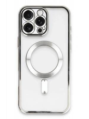 Newface iPhone 16 Pro Max Kılıf Kross Magneticsafe Kapak - Gümüş