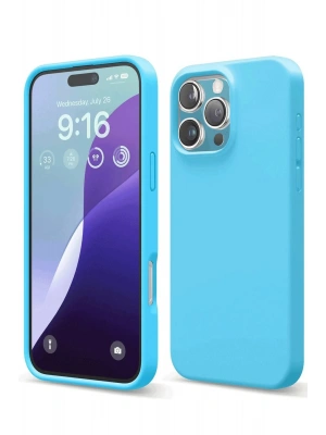 Newface iPhone 16 Pro Max Kılıf Nano içi Kadife Silikon - Mavi